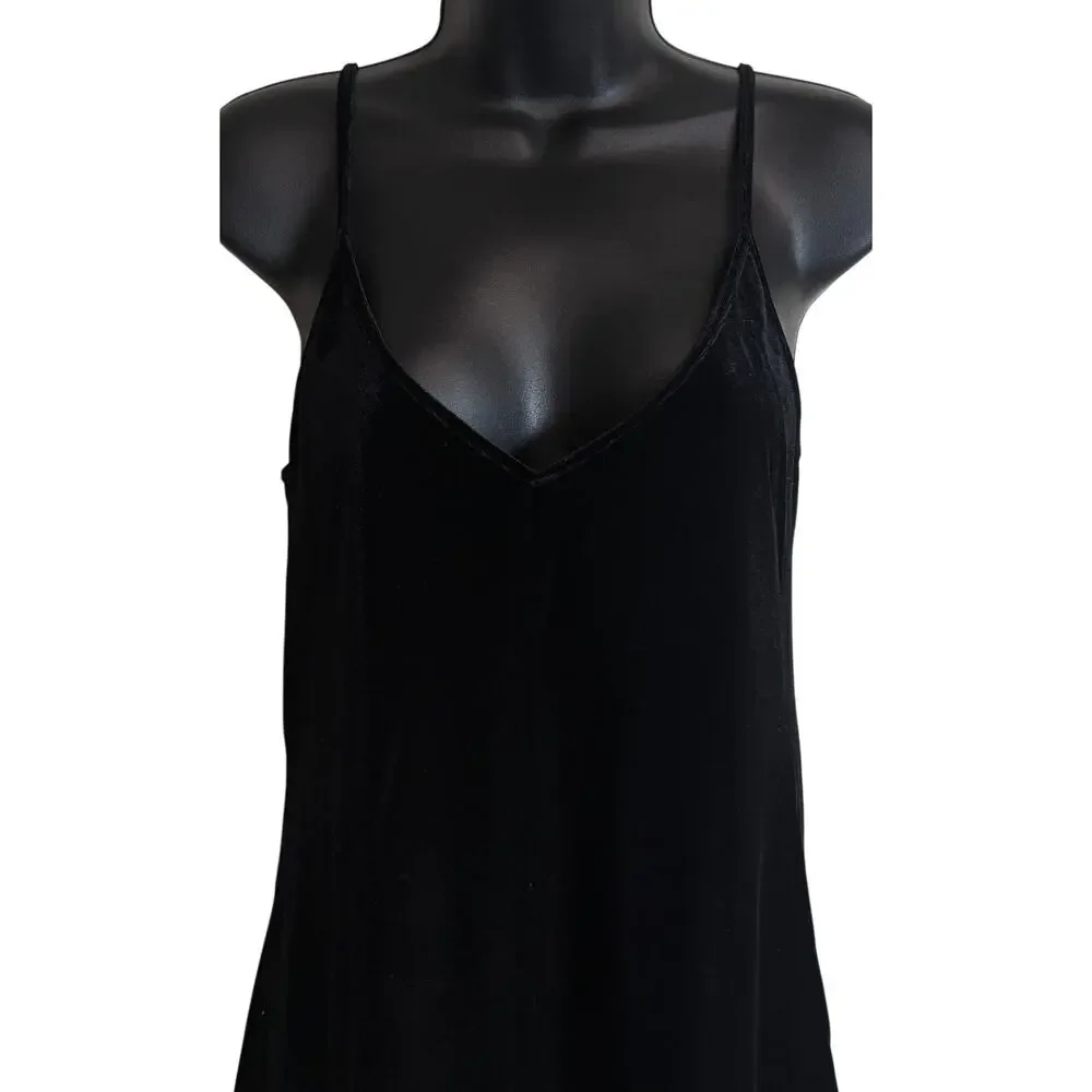 Brandy Melville Women Bodycon One Size Small Velvet Mini Stretch Sexy EUC - Picture 2 of 6